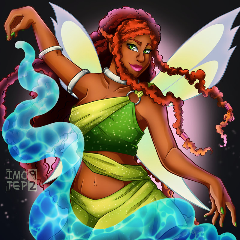 Winx Club Aisha, Fairy of waves manipulating a stream of water